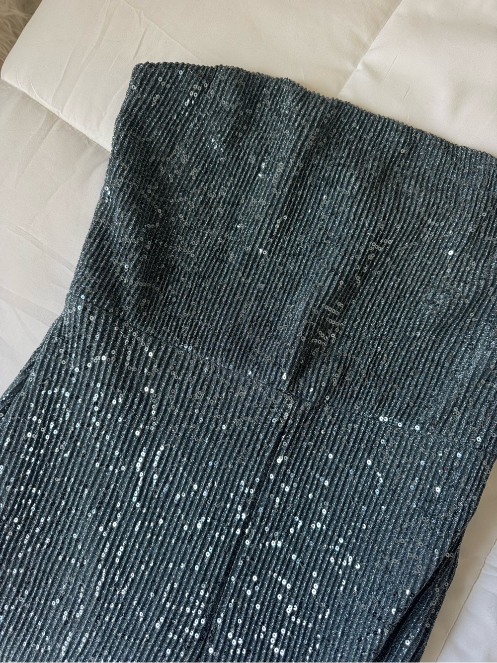 wild fable Strapless Sequin Wide-Leg Jumpsuit in Slate Blue - Picture 4 of 7